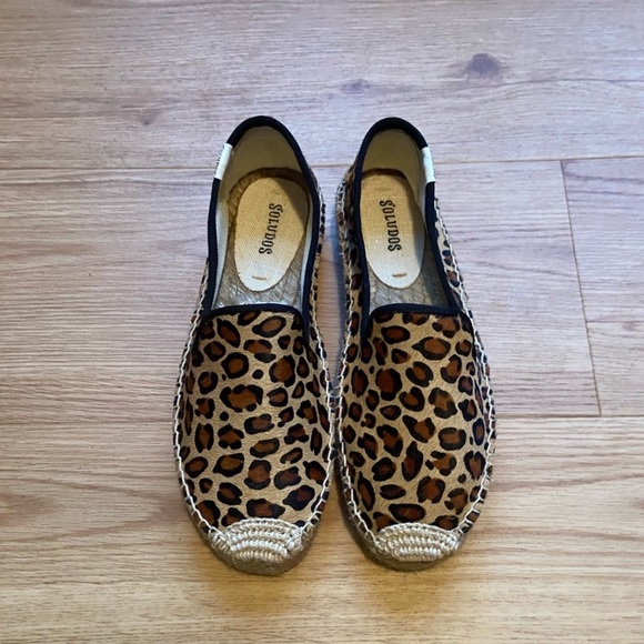 Soludos calf hair leopard print espadrilles NWT - Picture 4 of 7